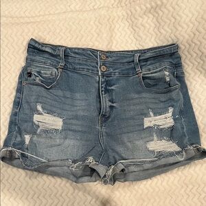 KanCan Blue Distressed Jean Shorts